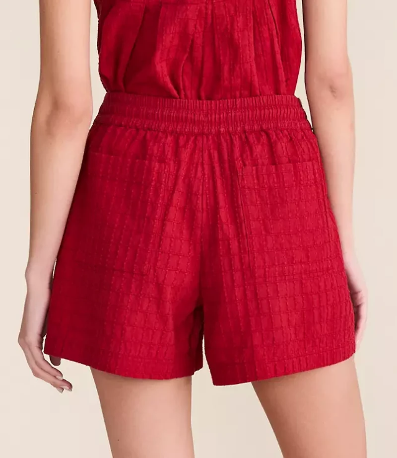 Lou & Grey Grid Linen Cotton Shorts