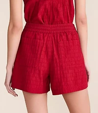 Lou & Grey Grid Linen Cotton Shorts