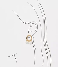 Mother Of Pearl Cluster Stud Earrings