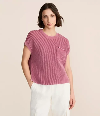 Lou & Grey Ribbed Pocket Wedge Sweater