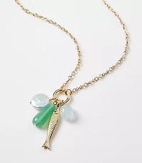 LOFT Beach Fish Cluster Pendant Necklace