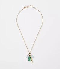 LOFT Beach Fish Cluster Pendant Necklace