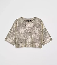 LOFT Versa Metallic Cropped Relaxed Tee