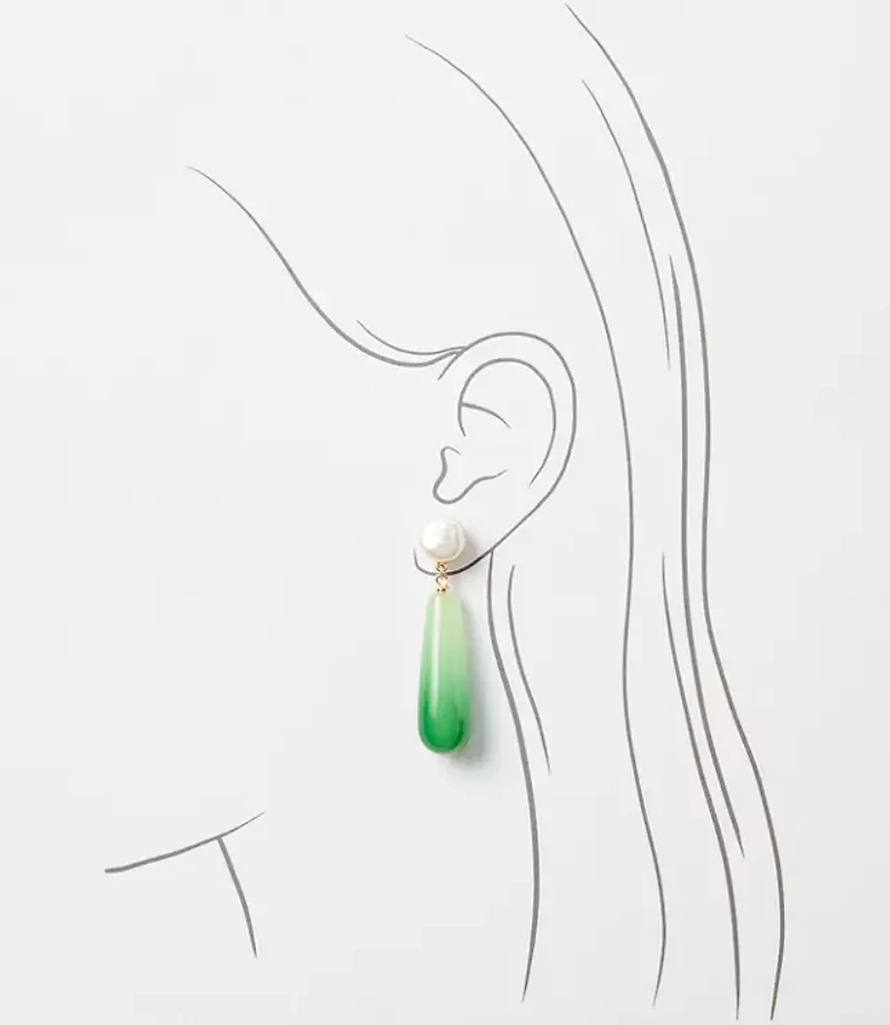 Pearlized Resin Statement Earrings