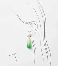 Pearlized Resin Statement Earrings
