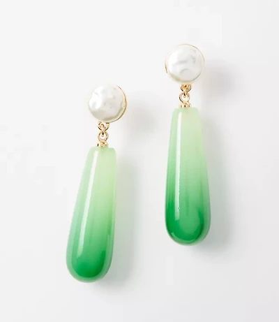 Pearlized Resin Statement Earrings