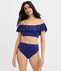 LOFT Beach Eyelet Ruffle Bikini Top