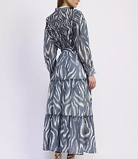 En Saison Rosalie Mixed Media Midi Dress