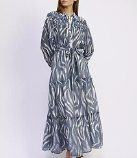 En Saison Rosalie Mixed Media Midi Dress