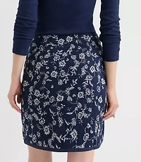 Petite Floral Quilted Mini Skirt