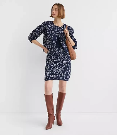 Petite Floral Quilted Mini Skirt