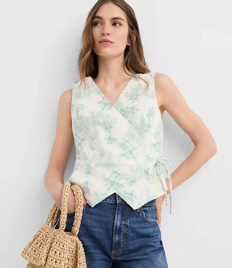 Garden Linen Cotton Wrap Tank Top