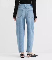 Rivete Tall Curvy Mid Rise Barrel Jeans Aura Wash