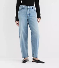 Rivete Tall Curvy Mid Rise Barrel Jeans Aura Wash
