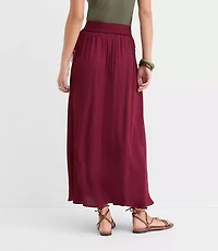 Side Tie Maxi Skirt