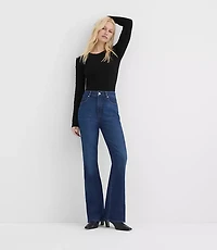 Rivete Tall High Rise Slim Flare Jeans Muse Wash