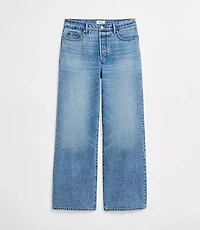 Rivete Tall Curvy High Rise Wide Leg Jeans Light Wash