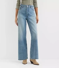 Rivete Tall Curvy High Rise Wide Leg Jeans Light Wash