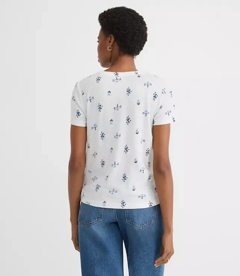 Petite Floral Everyday Crew Tee