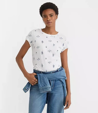 Petite Floral Everyday Crew Tee