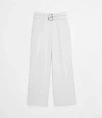 LOFT Versa Crepe Drape Double Belted Wide Leg Pants