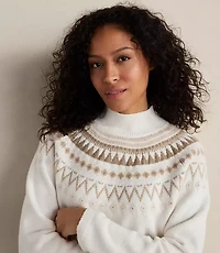 Haven Well Within Organic Cotton Blend Fairisle Mock Neck Sweater