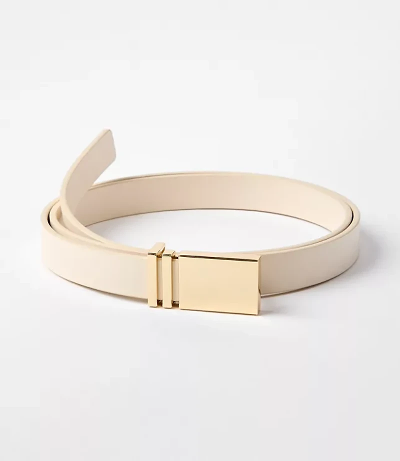 LOFT Versa Plaque Buckle Leather Belt