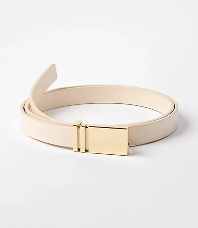 LOFT Versa Plaque Buckle Leather Belt