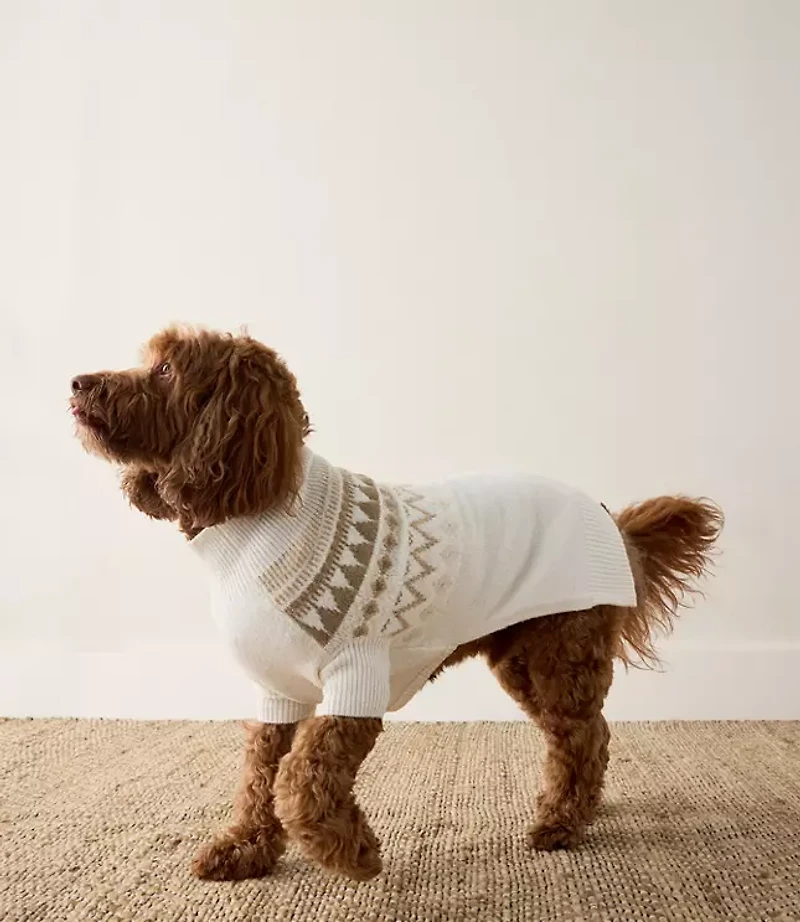 Haven Well Within Organic Cotton Blend Fairisle Dog Sweater