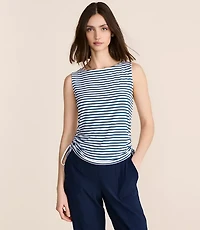 Petite Lou & Grey Striped Essential Modal Side Tie Tank Top