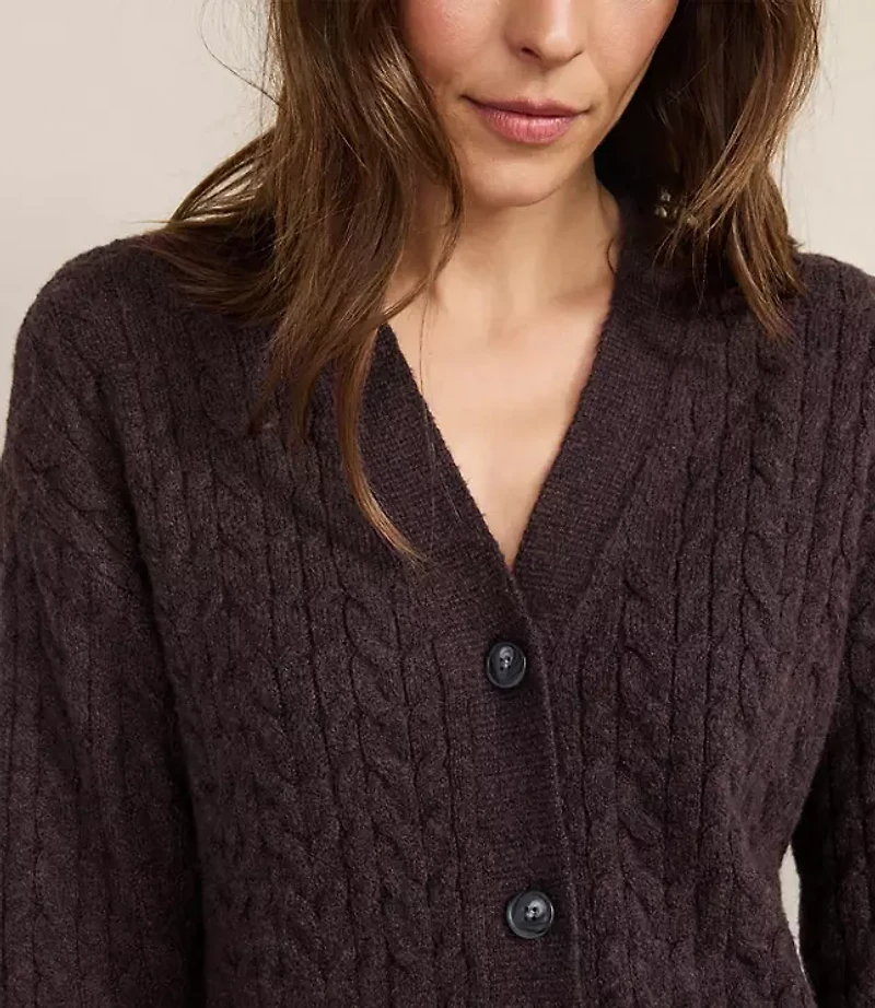 Haven Well Within Organic Cotton Blend Gradient Cable Cardigan