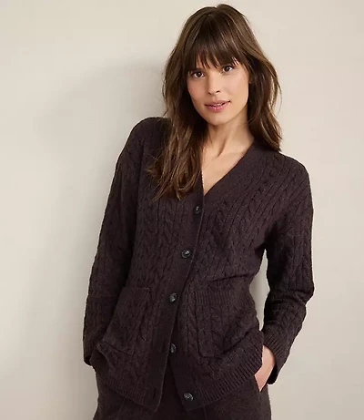 Haven Well Within Organic Cotton Blend Gradient Cable Cardigan