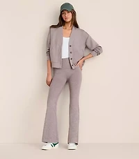 Petite Lou & Grey Heathered Brushedsoft Foldover Flare Pants