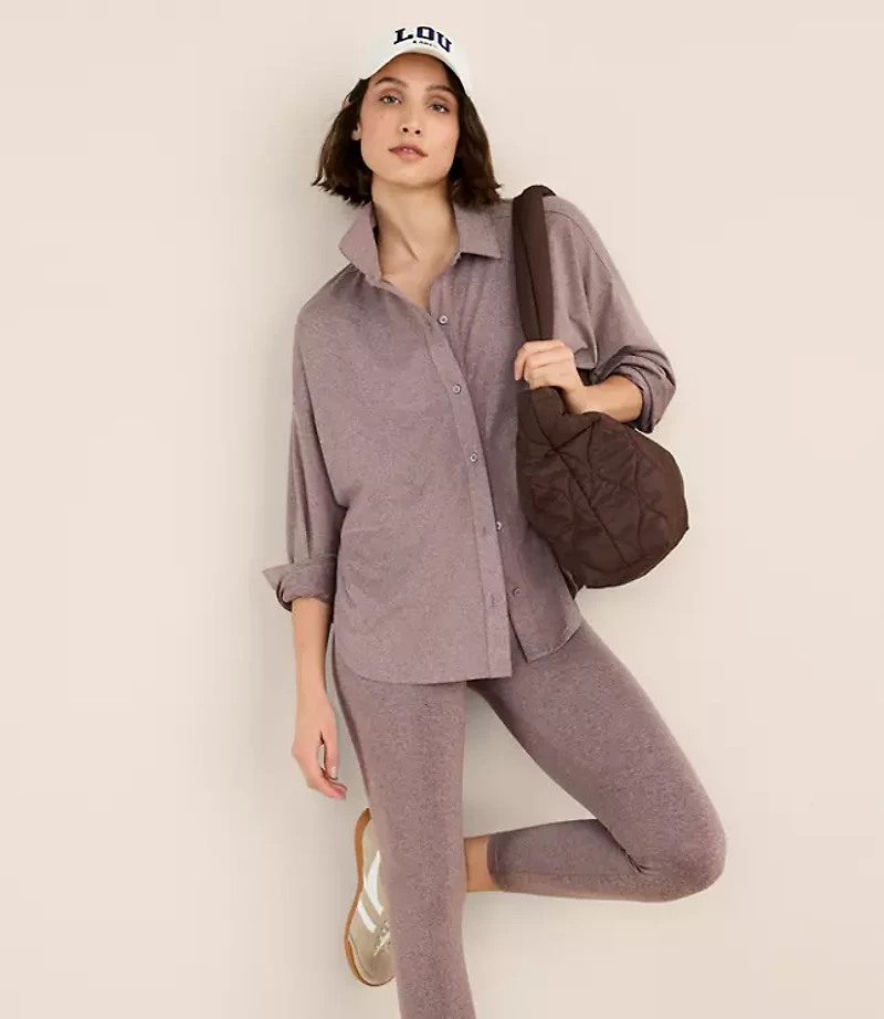 Petite Lou & Grey Heathered Brushedsoft Shirt