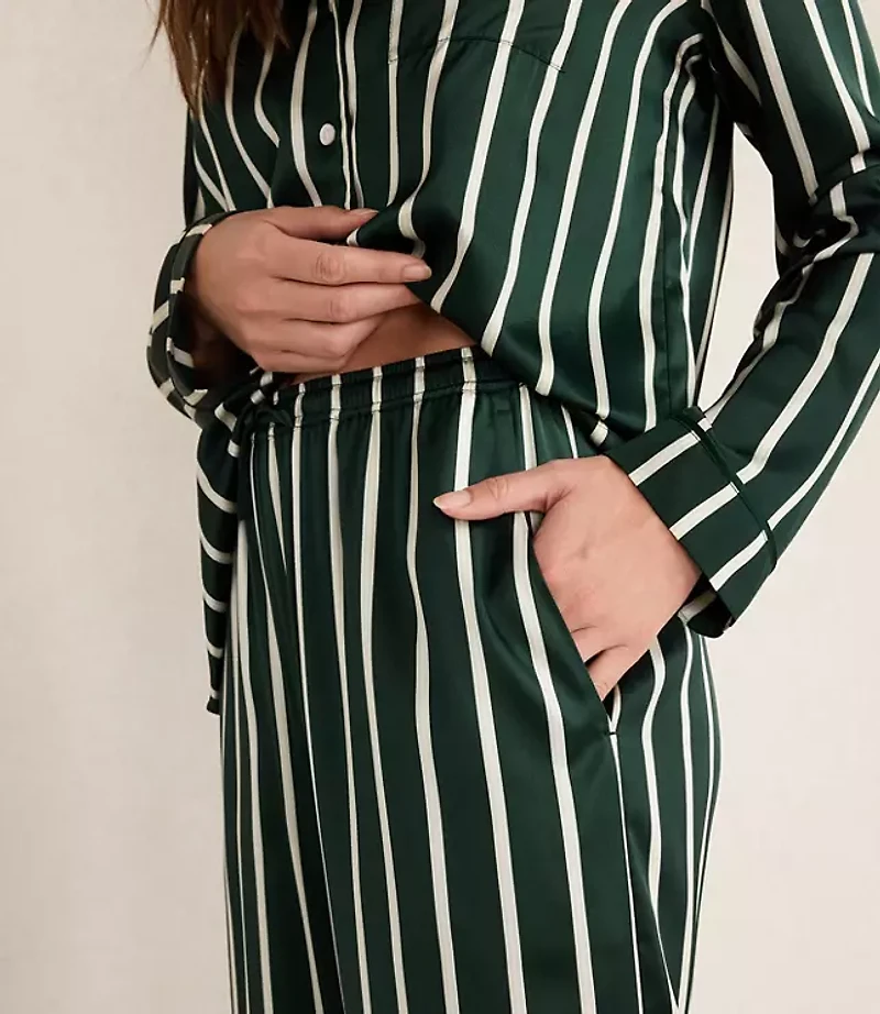 Haven Well Within Washable Silk Pinstripe Pajama Pants
