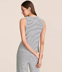 Petite Lou & Grey Stripe Textured Tank Top