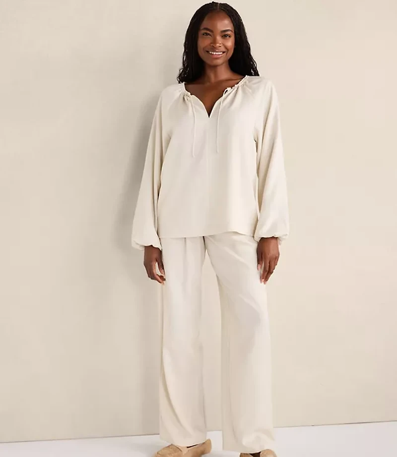 Haven Well Within Washed Split Neck Top