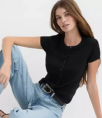 Textured Cap Sleeve Cardigan