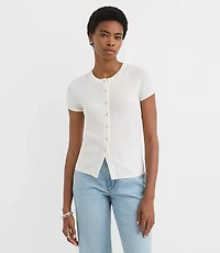 Textured Cap Sleeve Cardigan