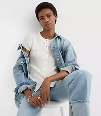 Textured Cap Sleeve Cardigan