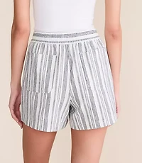 Lou & Grey Striped Linen Cotton Shorts