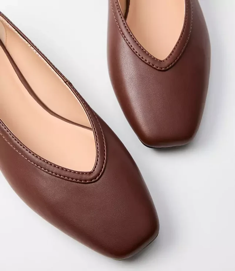 High Vamp Ballet Flats