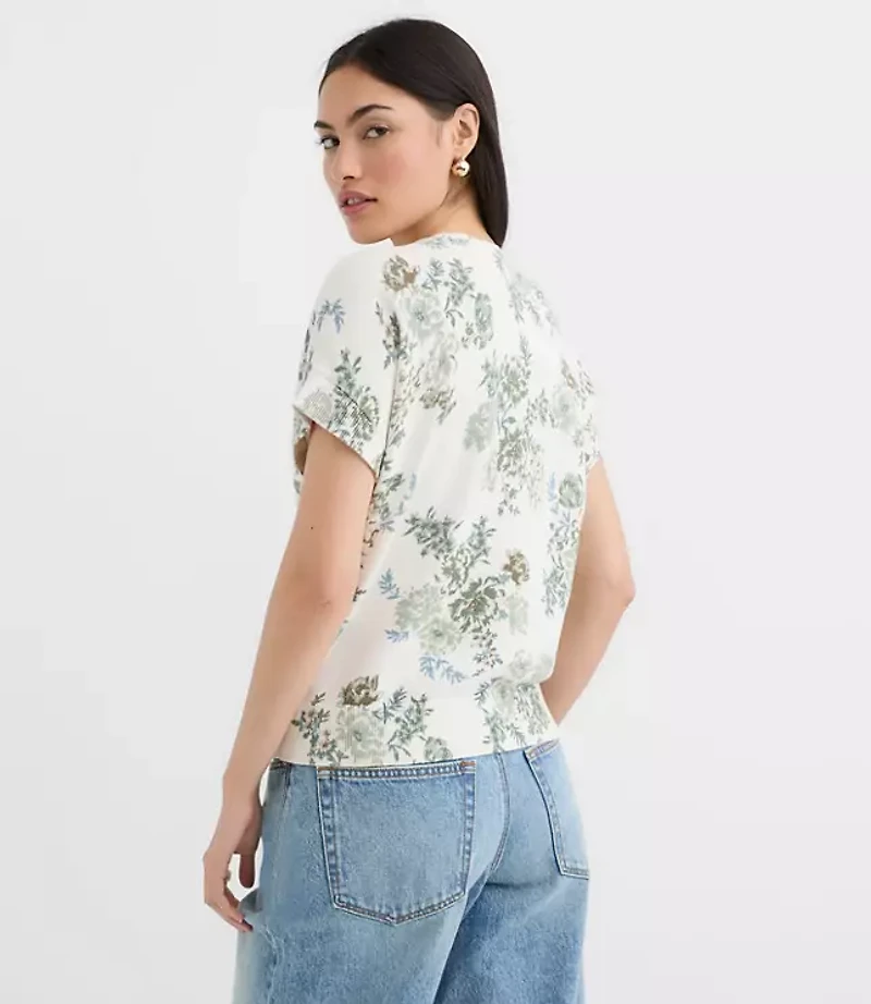 Floral Refined Wedge Sweater Tee