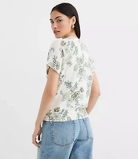 Floral Refined Wedge Sweater Tee