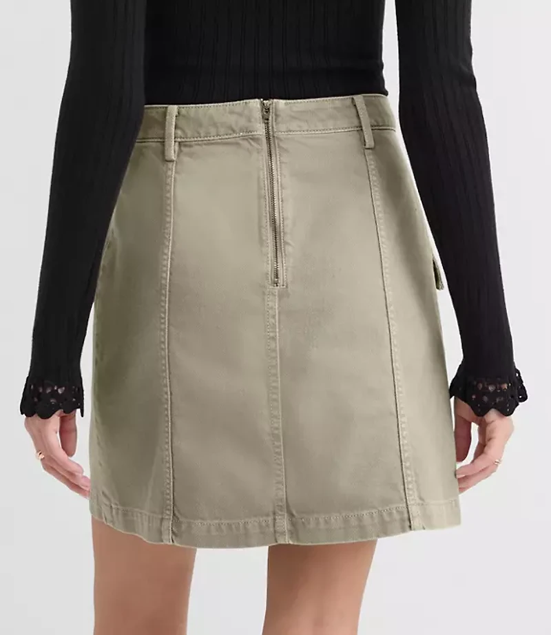 Petite Utility Pocket Mini Skirt