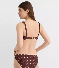 LOFT Beach Dotted Ruched Underwire Bikini Top