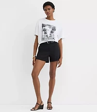 Cuffed Shorts Doubleweave