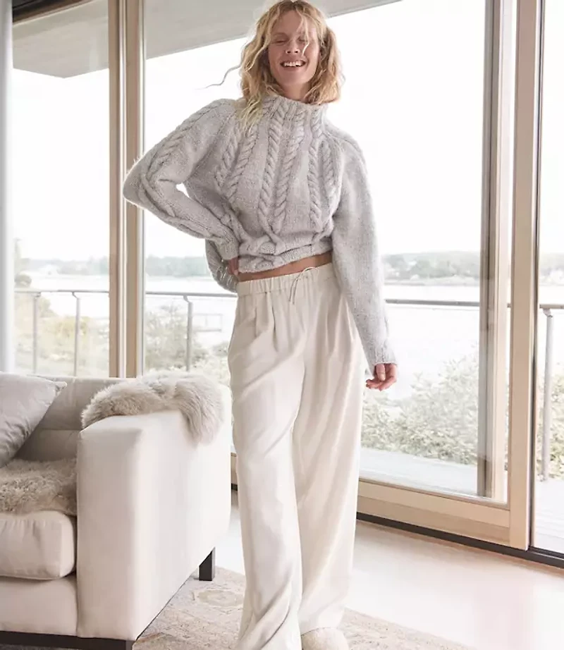 Haven Well Within Washed Pleated Straight Leg Pants