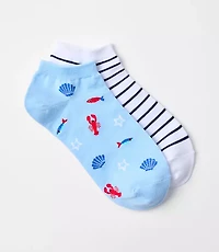 Lobster & Stripe Sneaker Sock Set