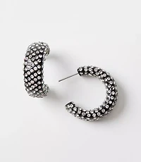 Pave Chunky Hoop Earrings